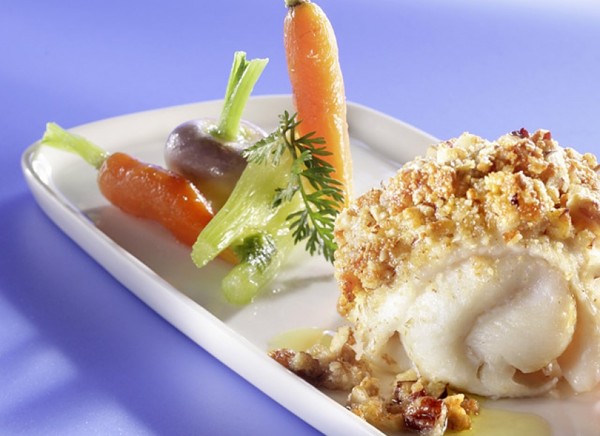 Filet de flétan en croûte de noix Intermarché