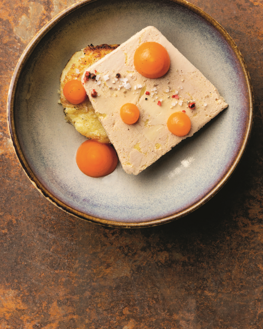 Foie gras, brioche em pompoen Intermarché