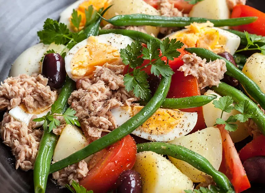 Recette d'une salade niçoise