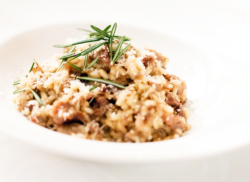 Recept risotto met gedroogde eekhoorntjesbrood Intermarché
